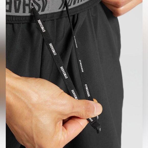 Gymshark Sport 5" 2 In 1 MensShorts Black/Silouette Grey Size M NWT in packaging - Picture 6 of 8